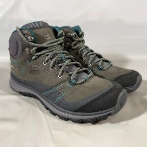 Keen Boots Terradora Waterproof Hiking Mid Boot 1017750 Women 7 Grey Teal New